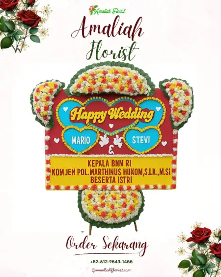 Papan Bunga Pernikahan Air Sugihan